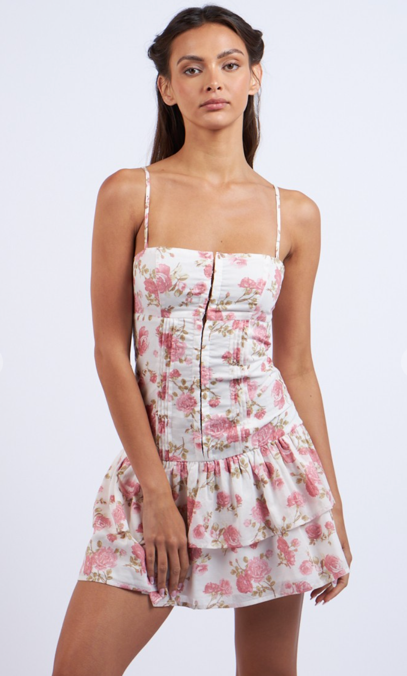 Oak Floral Hook & Eye Dress