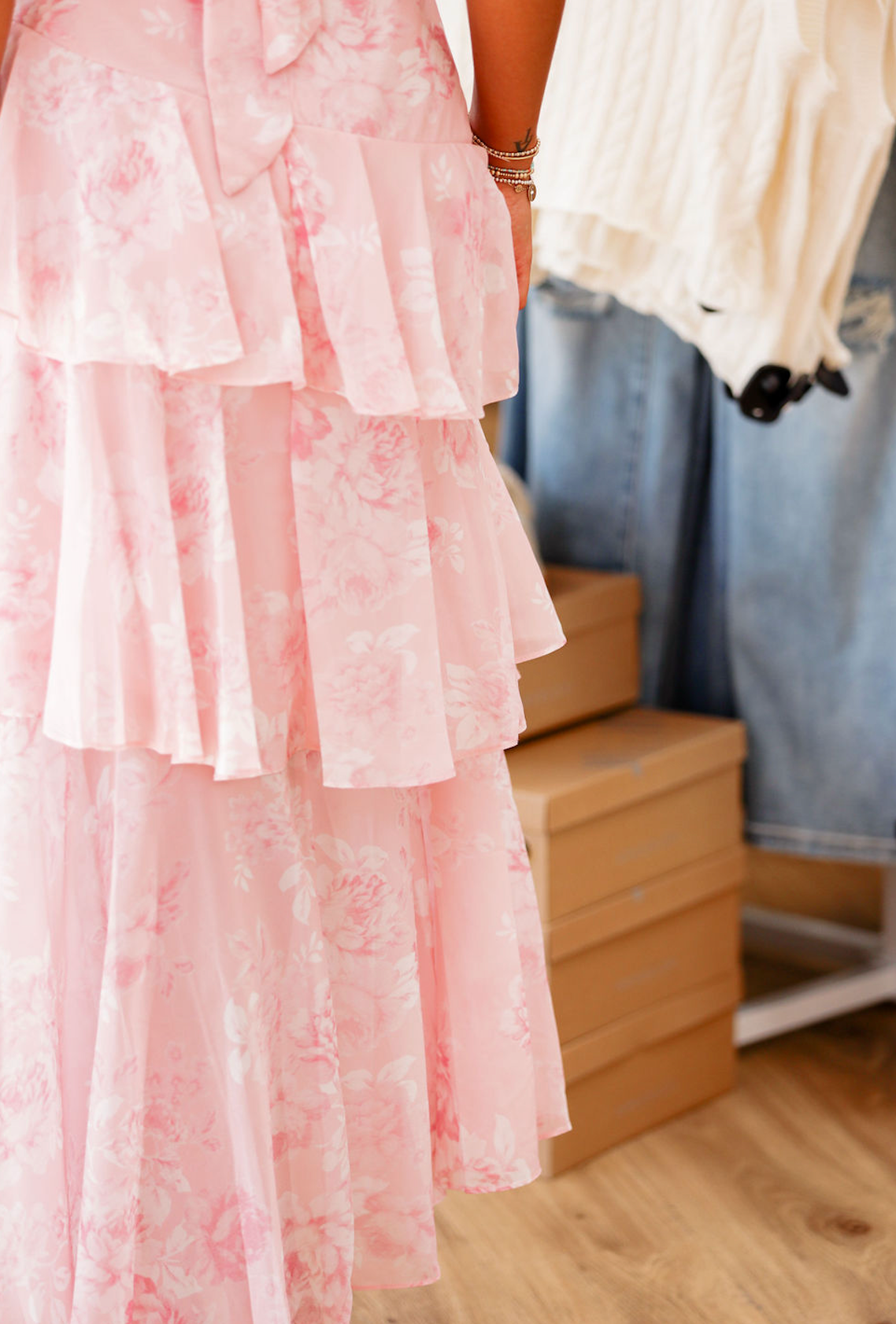 Bethany Blush Tiered Dress