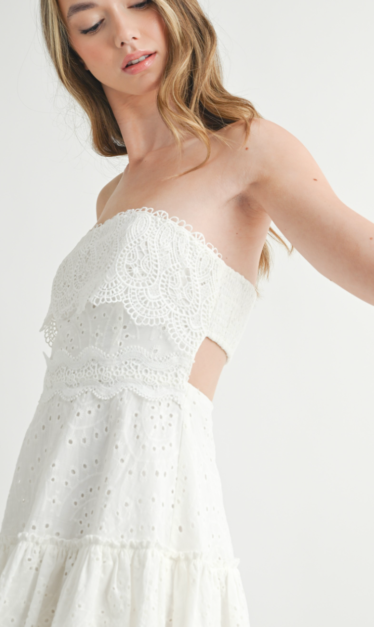 Ana Strapless Lace Dress