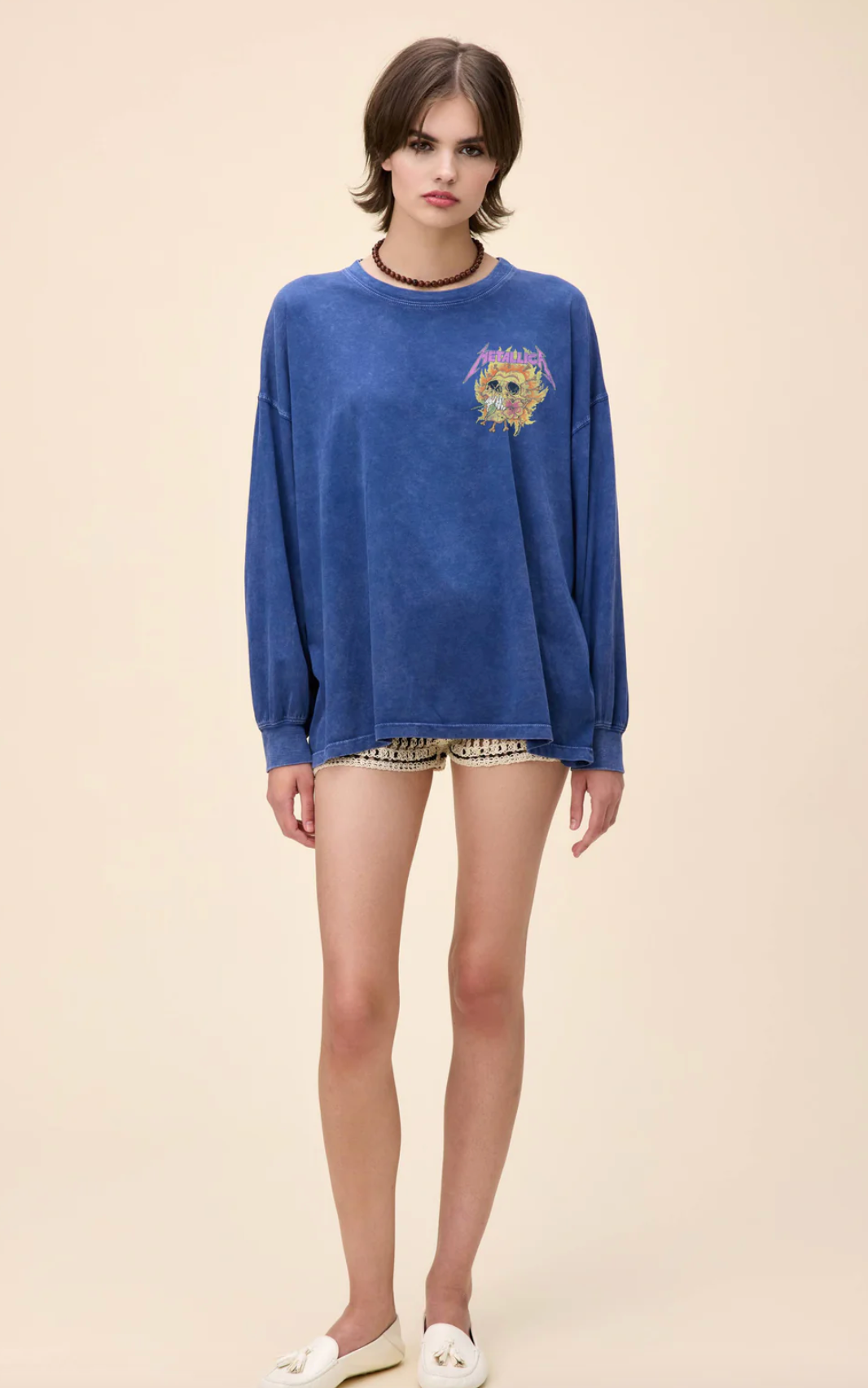 Metallica Flower Skull Long Sleeve