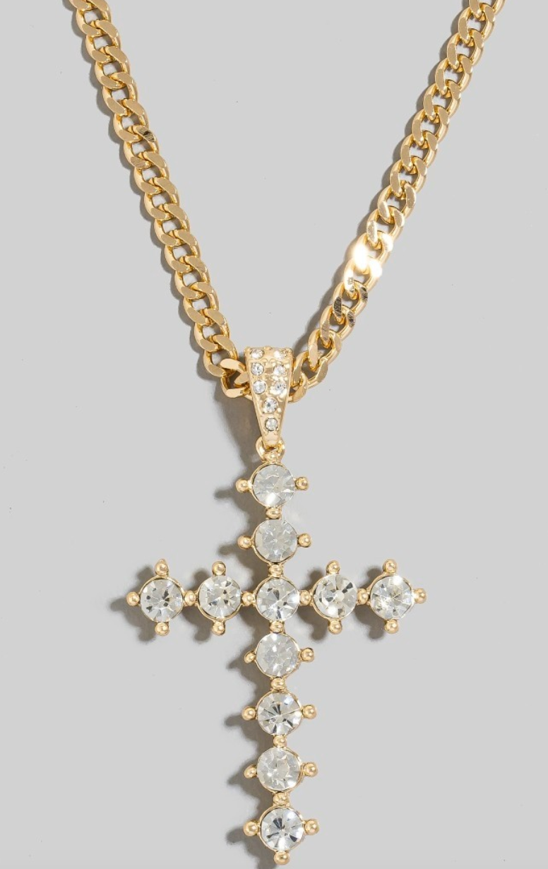 Rhinestone Cross Necklace