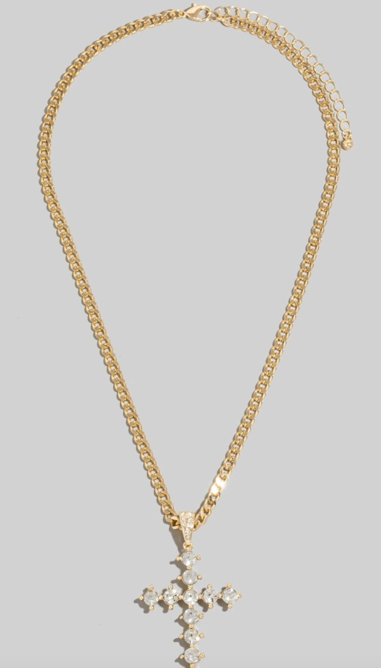 Rhinestone Cross Necklace