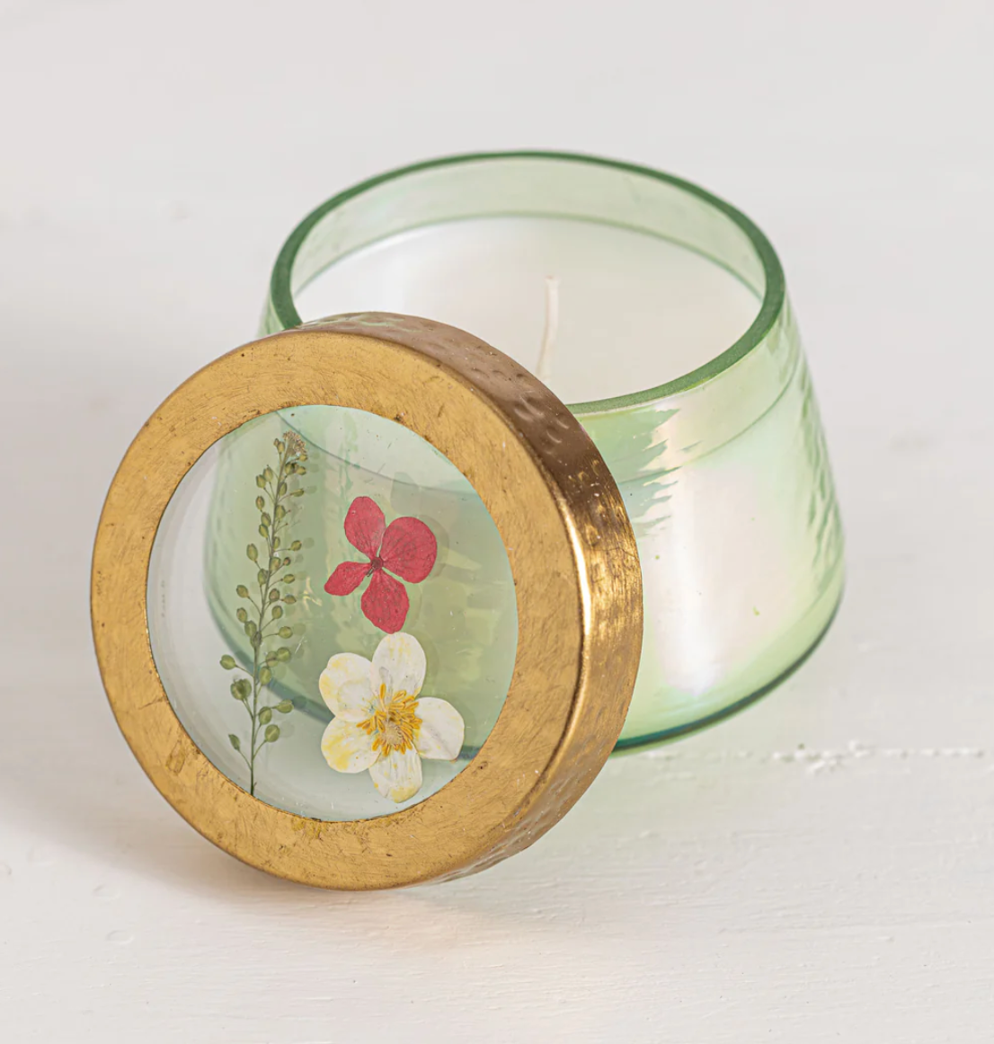 Tomato Vine Pressed Floral Candle - S