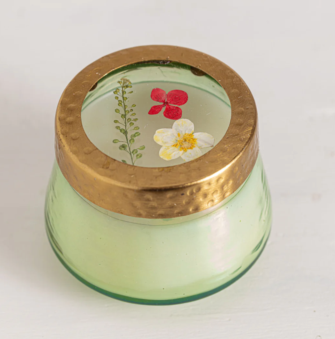 Tomato Vine Pressed Floral Candle - S