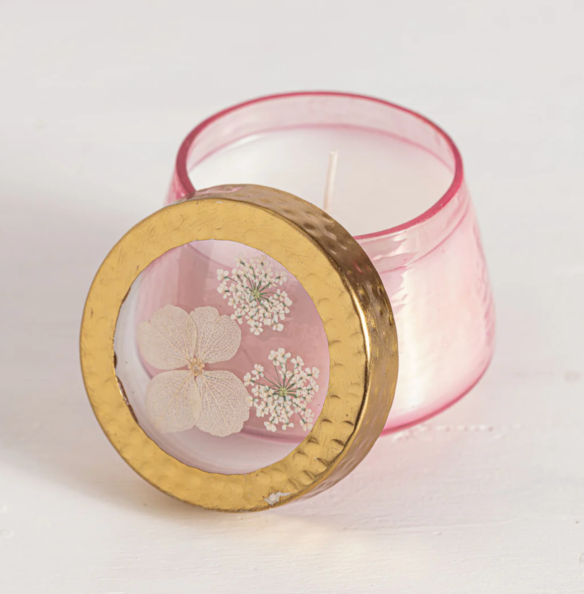 Luna Flower Pressed Floral Candle - S