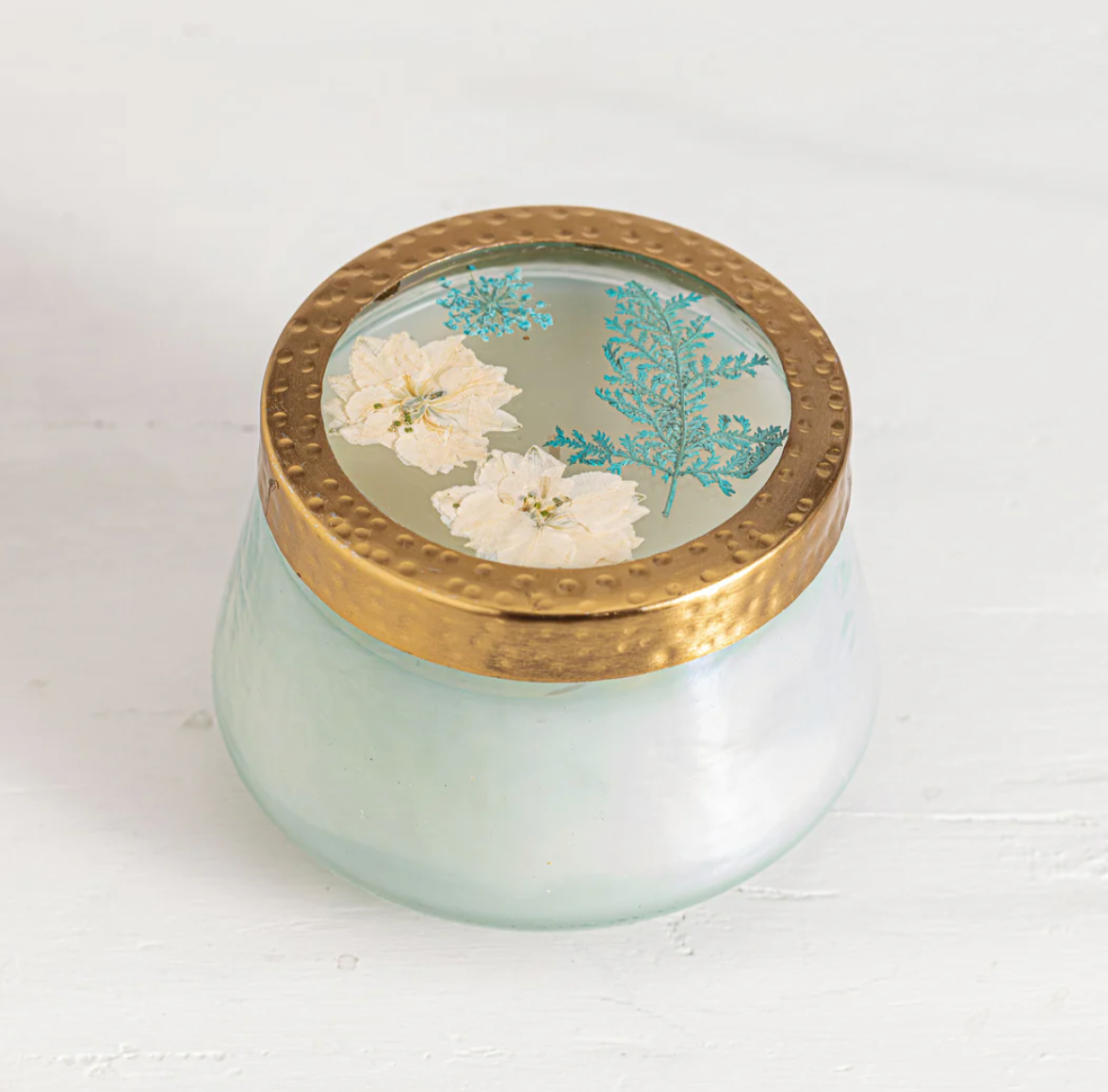 Pacific Coast Pressed Floral Candle - M