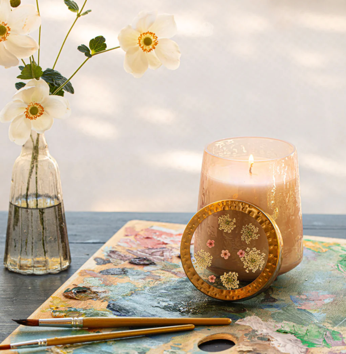Rose & Oud Pressed Floral Candle - T