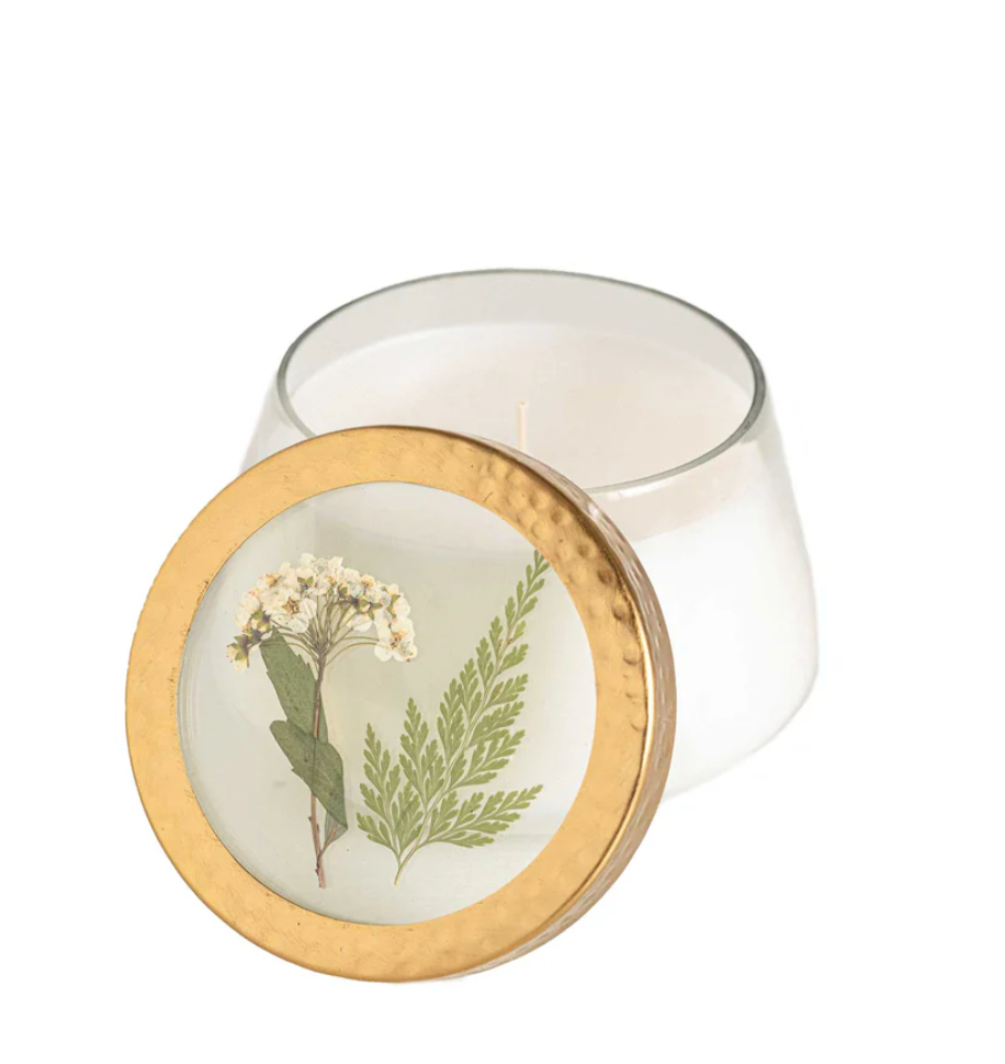 Forest Pressed Floral Candle - M