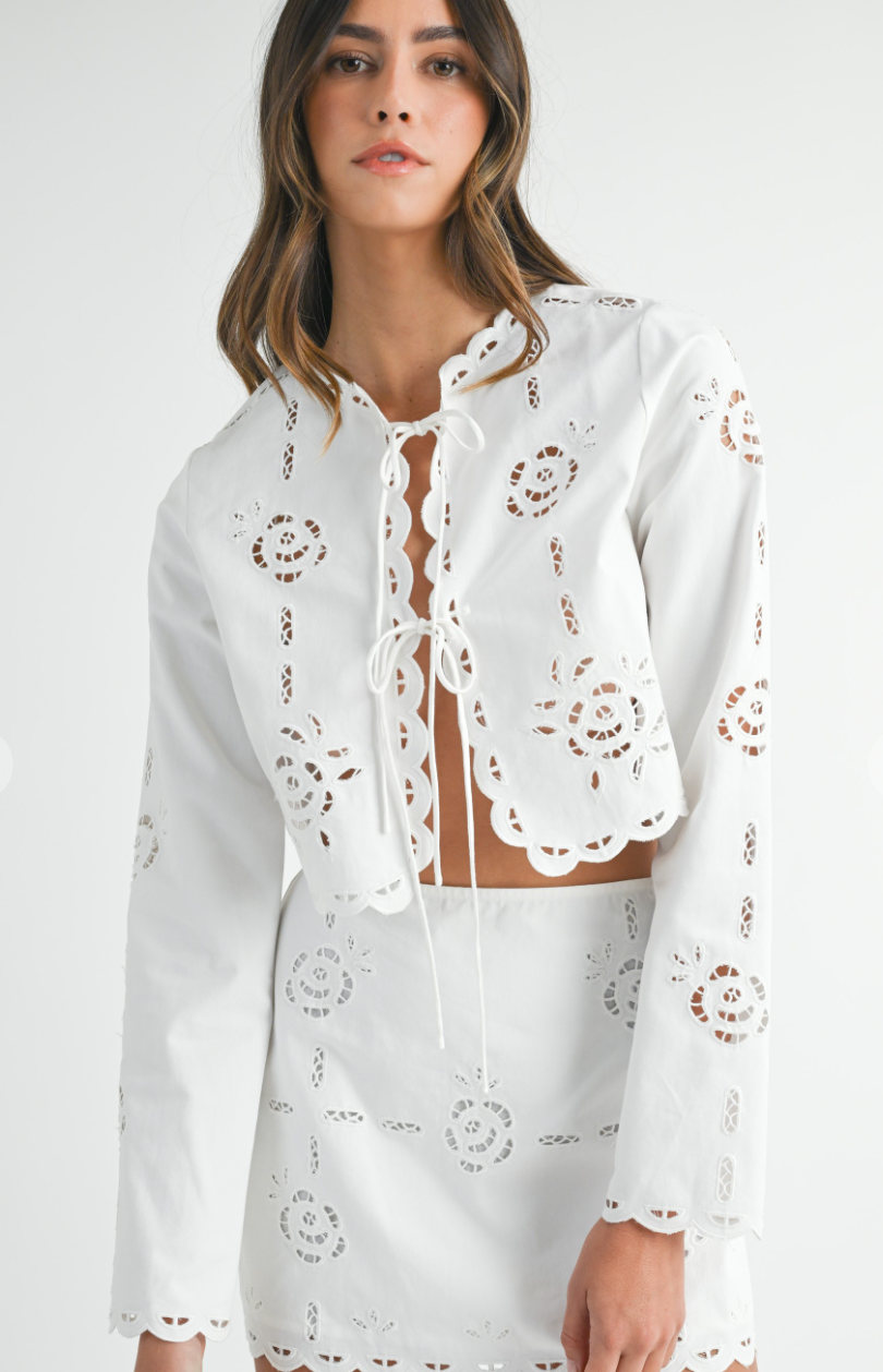 Bre Embroidered Jacket & Skirt Set of 2