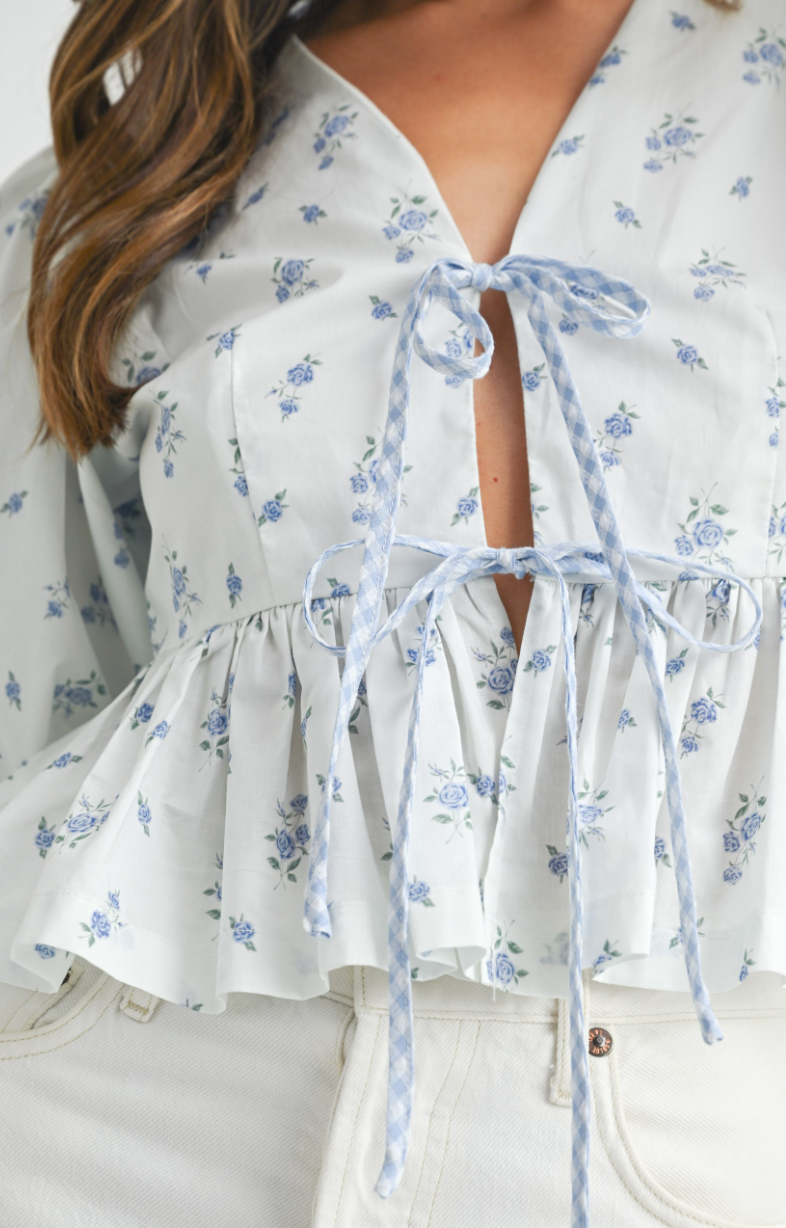 Ditsy Floral Tie Top
