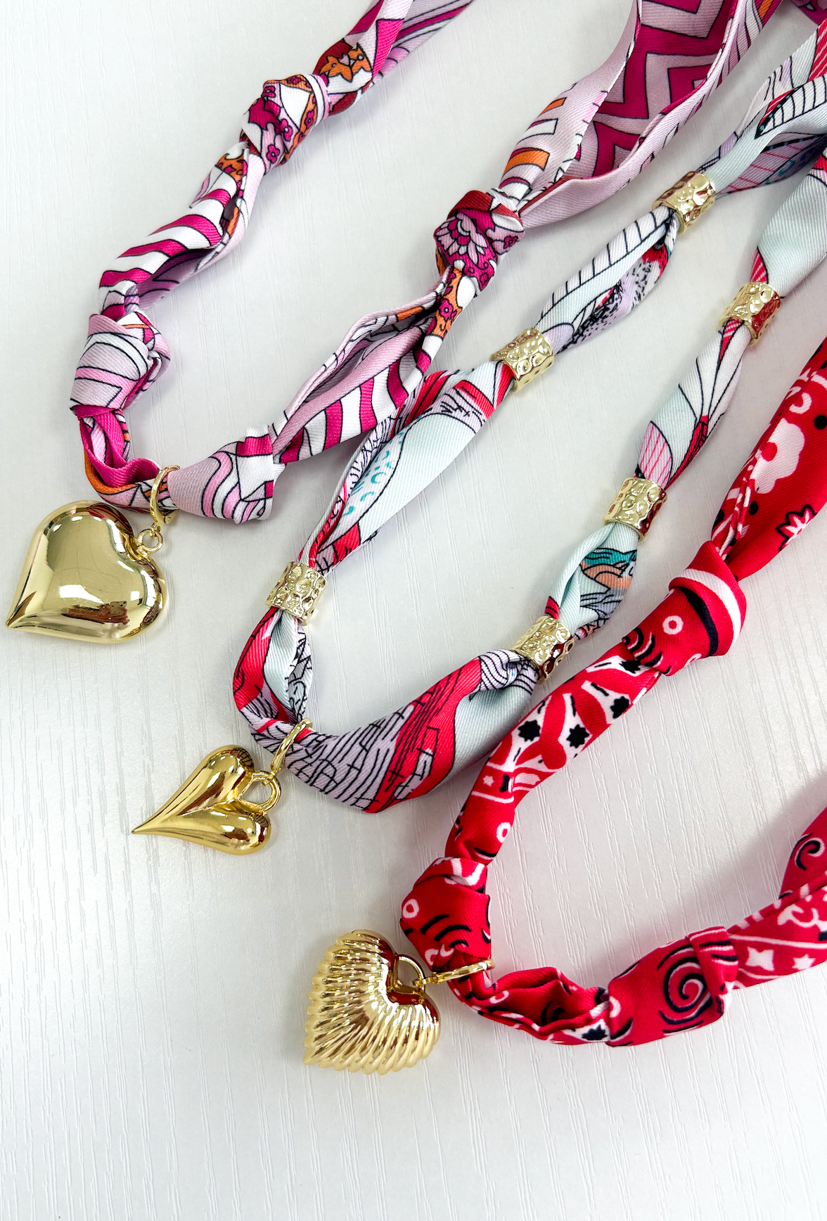 Cassidy Heart Scarf Necklace