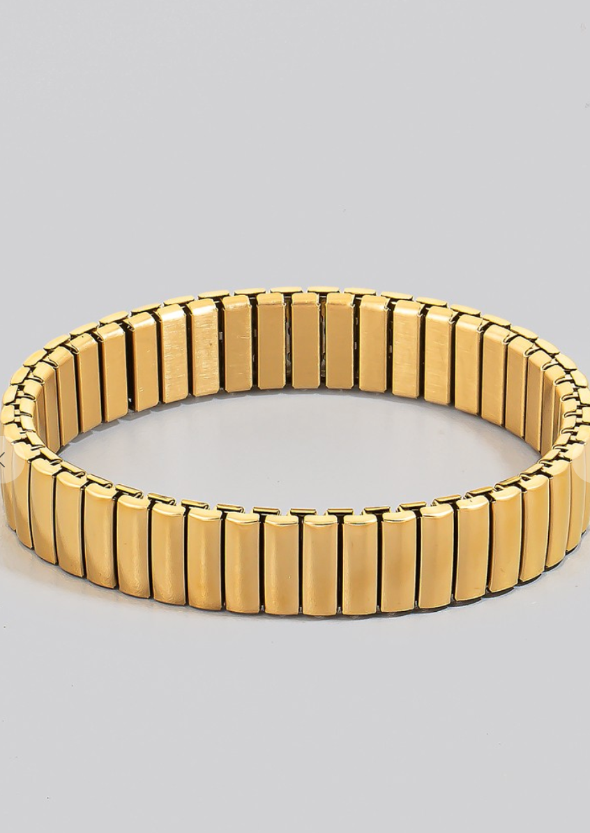 Metallic Bar Stretch Bracelet