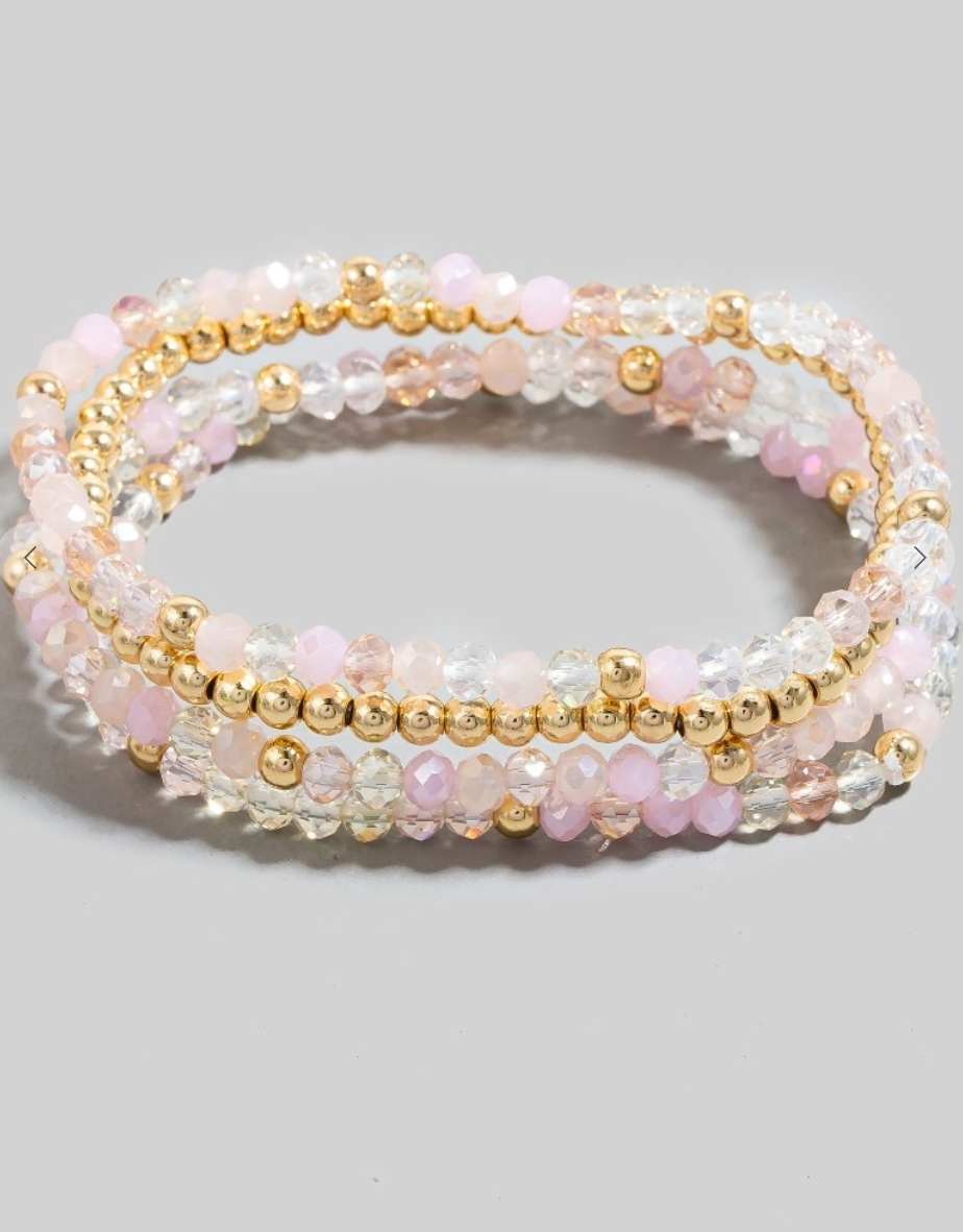 Pink Beaded Bracelets