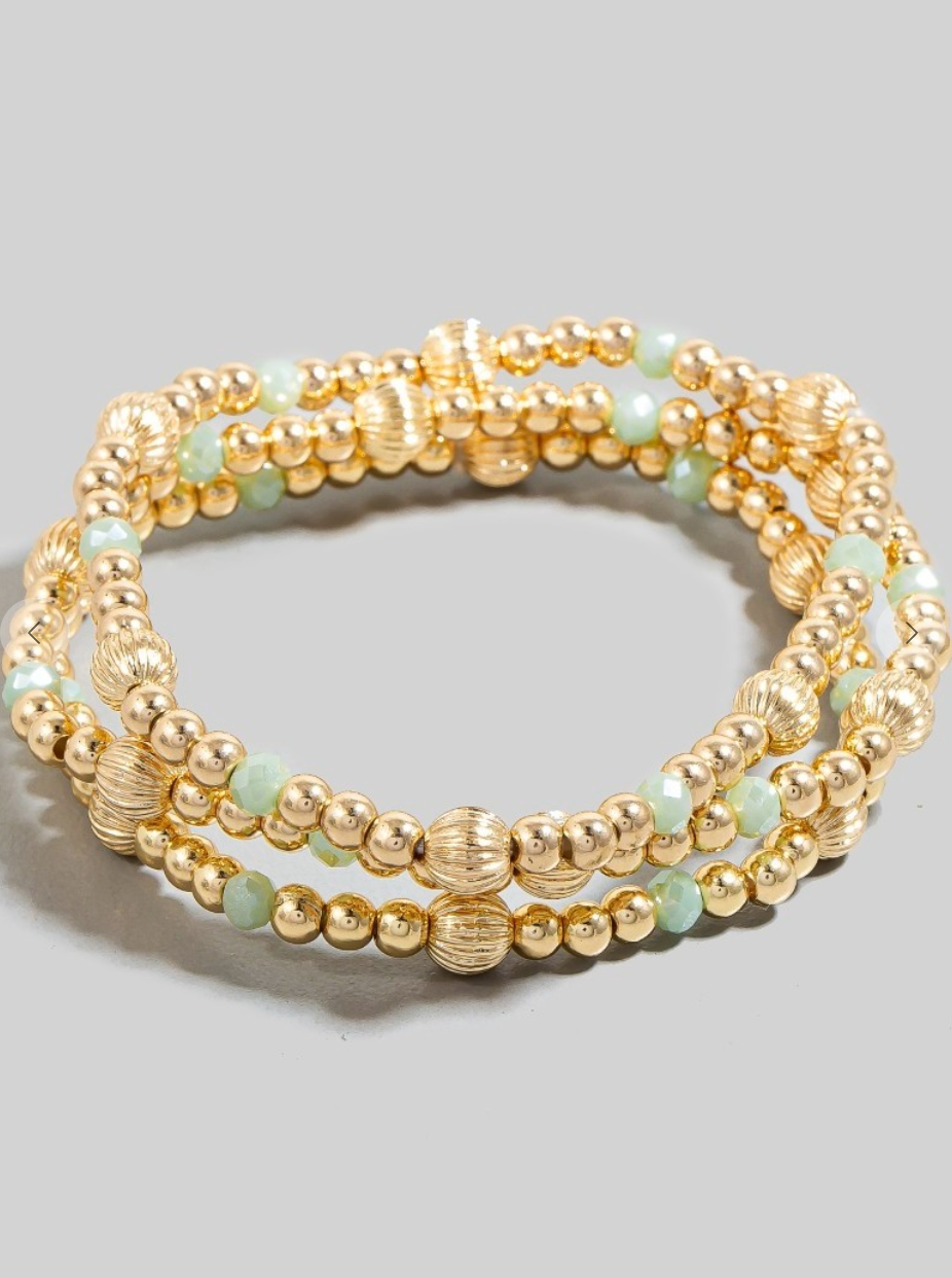 Mint Beaded Bracelets