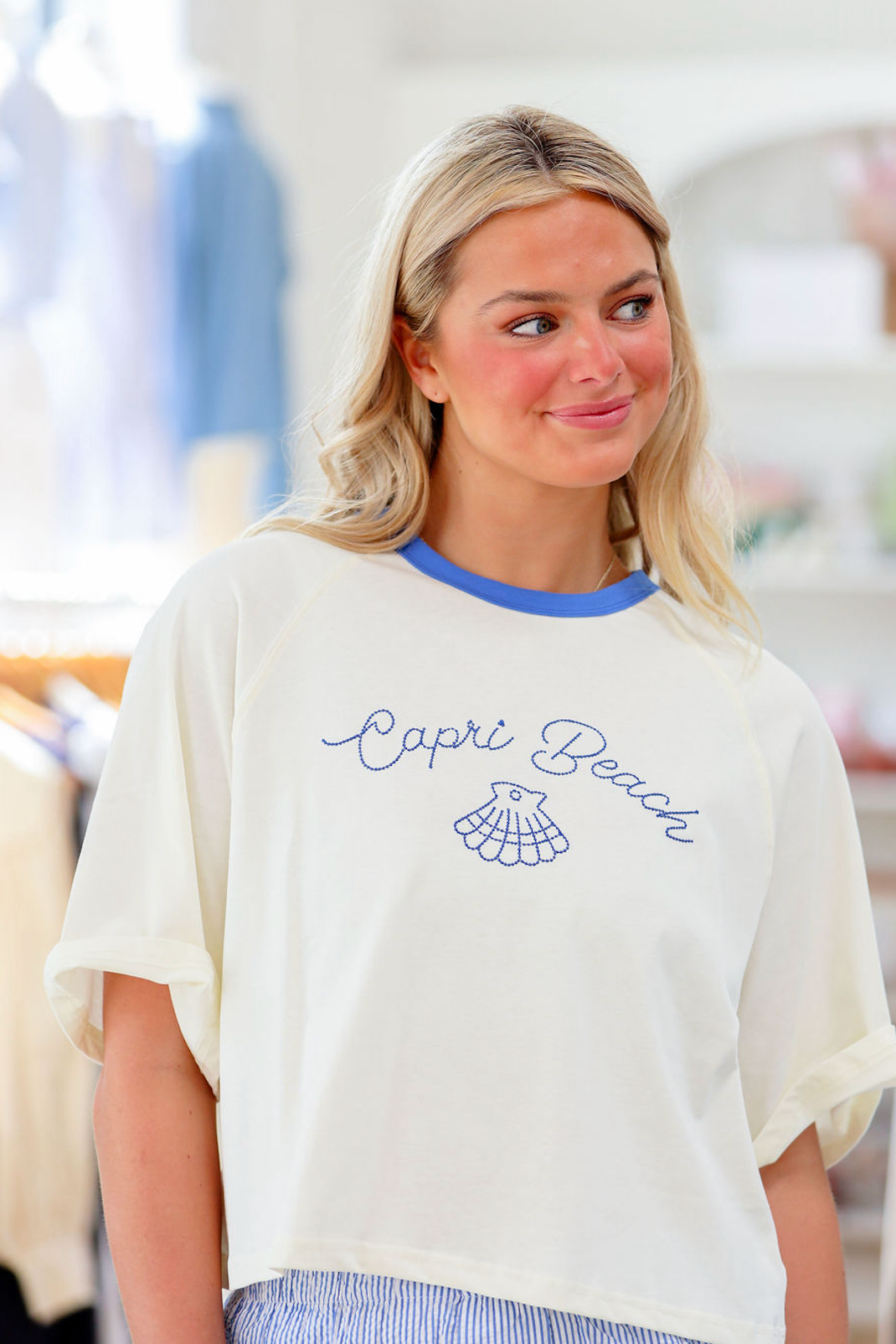 Capri Beach Raglan Tee