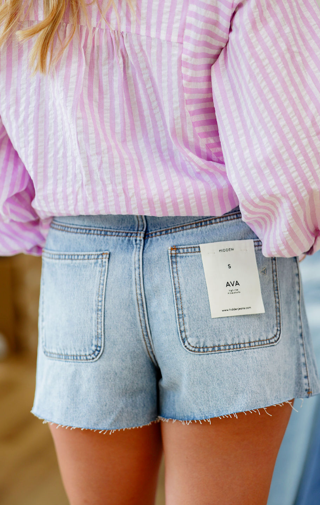 A-Line Denim Shorts Medium Wash