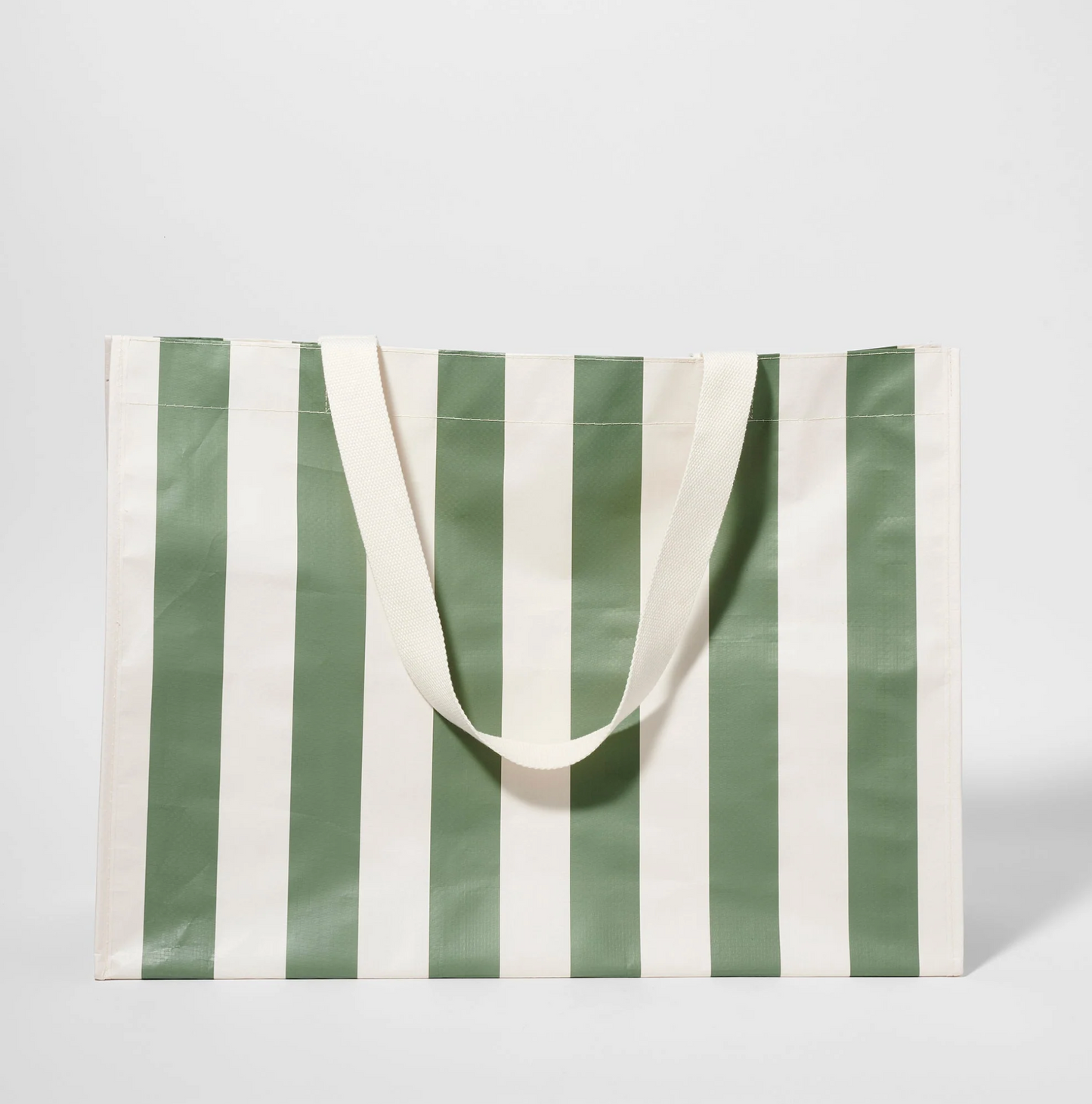 Carryall Beach Bag - Olive Stripe