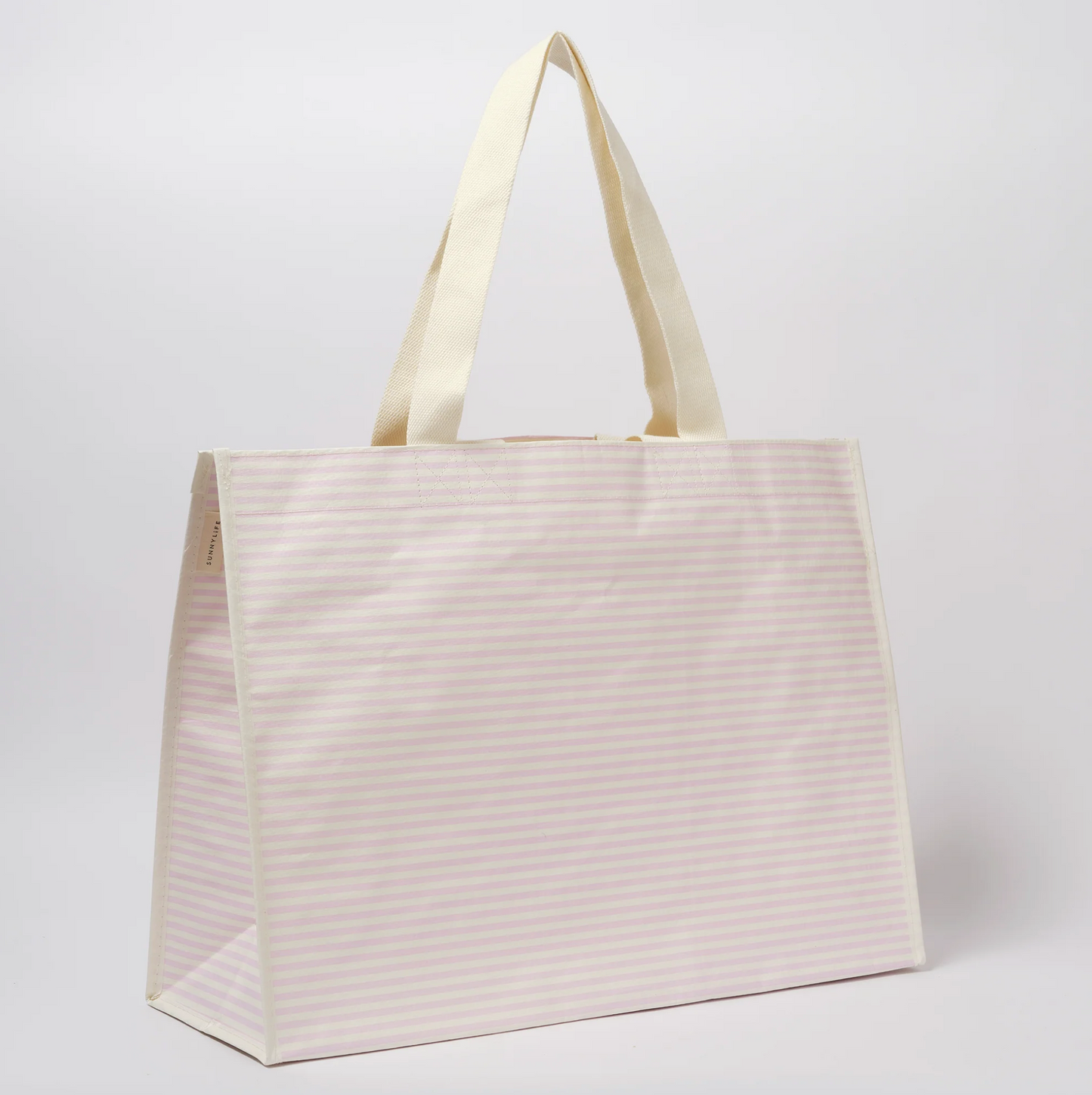 Carryall Beach Bag - Pink Stripe
