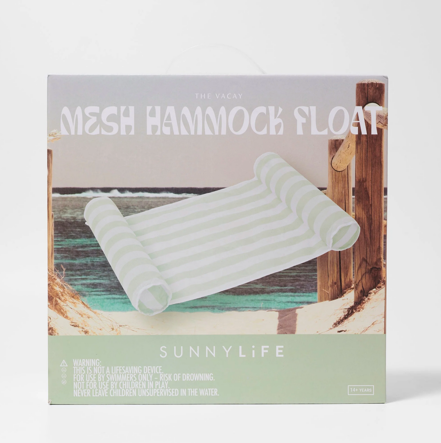 Mesh Hammock Float - Olive Stripe