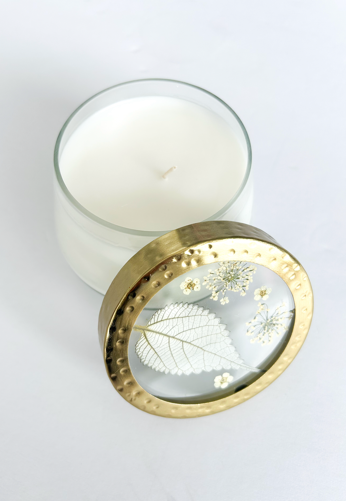 Forest Pressed Floral Candle - M