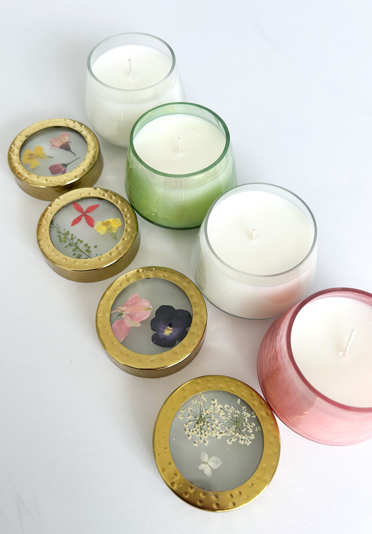 Luna Flower Pressed Floral Candle - S