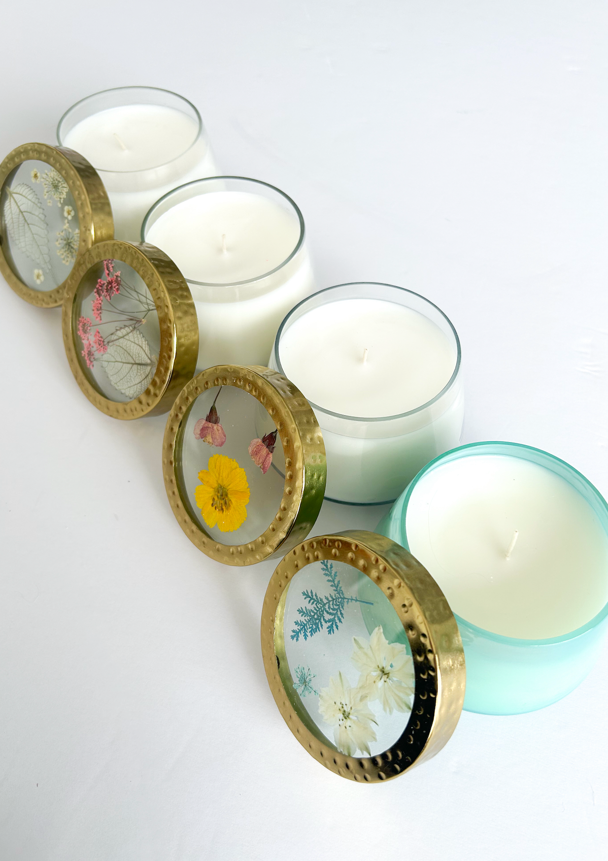 Pacific Coast Pressed Floral Candle - M