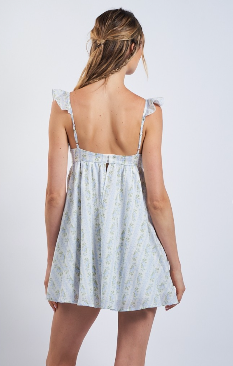 Shabby Chic Bustier Dress Blue