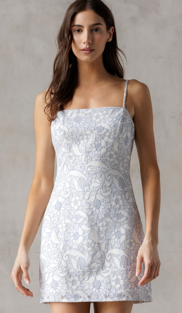 Delicate Blue Lace Dress