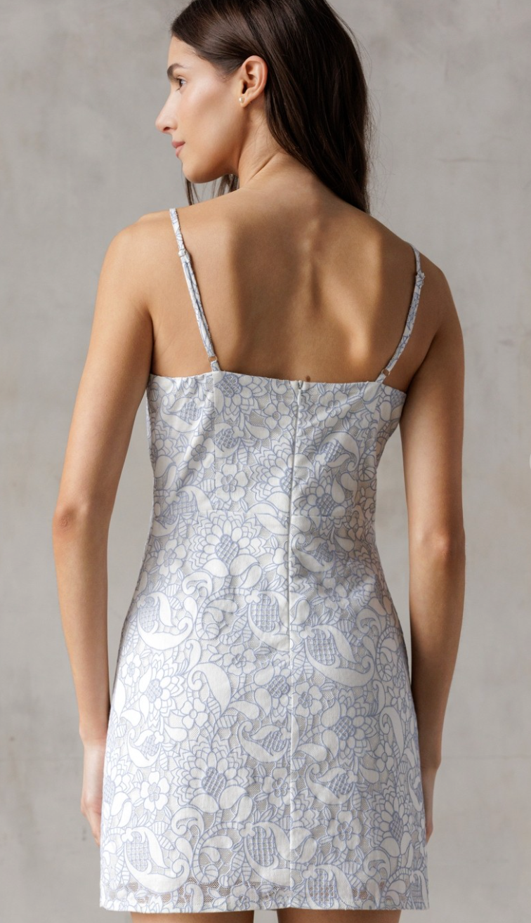 Delicate Blue Lace Dress