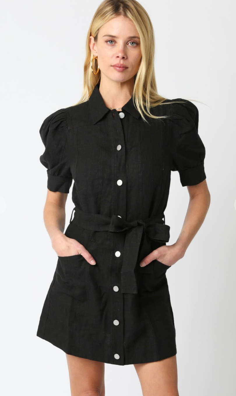 Tegan Black Denim Dress