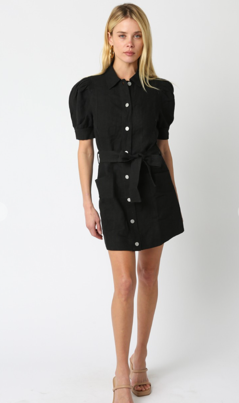 Tegan Black Denim Dress