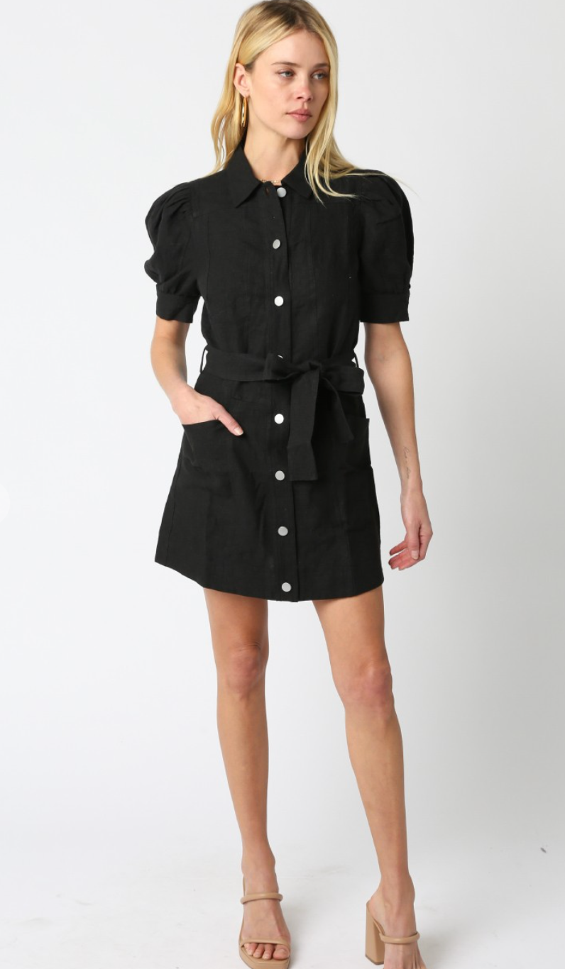 Tegan Black Denim Dress