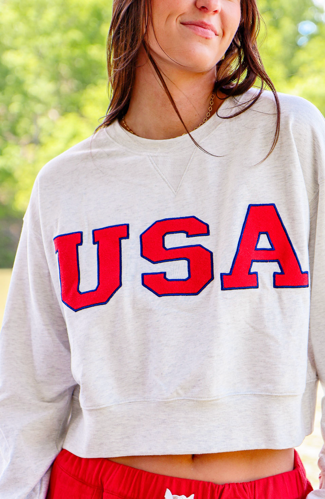 USA Crop Sweatshirt