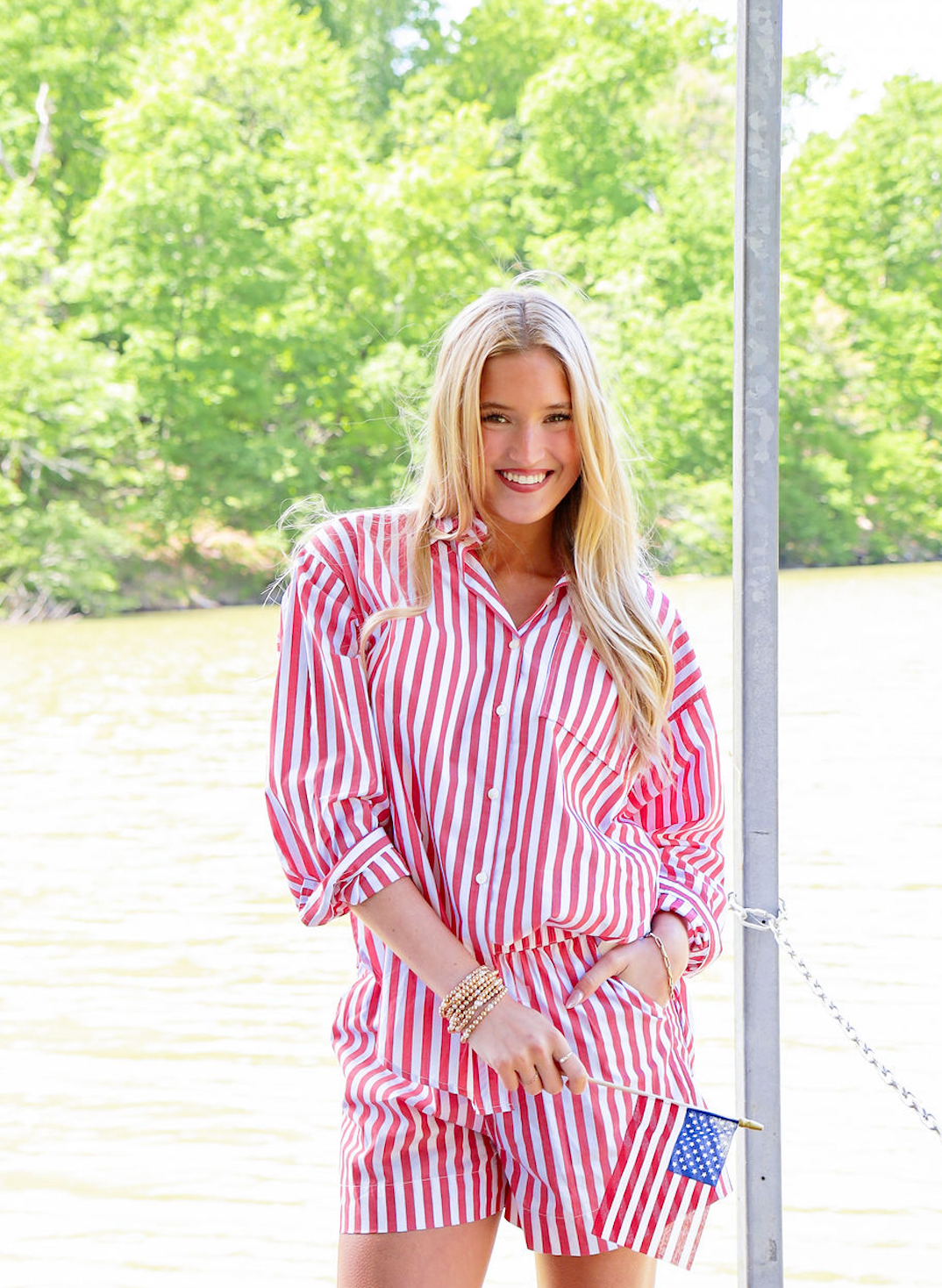 Billie Stripe Shirt & Shorts Set of 2