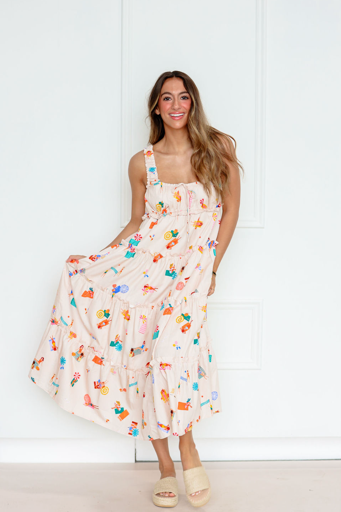 Fun in the Sun Babydoll Midi Dress