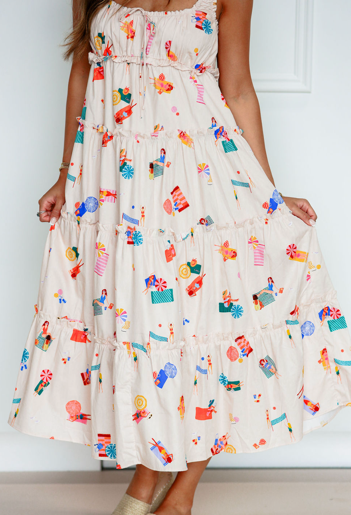 Fun in the Sun Babydoll Midi Dress