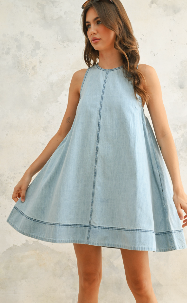 Denim A-Line Dress