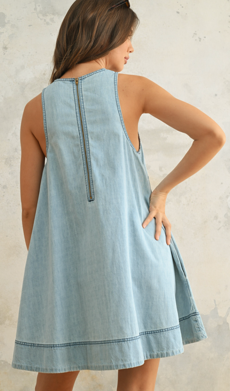 Denim A-Line Dress