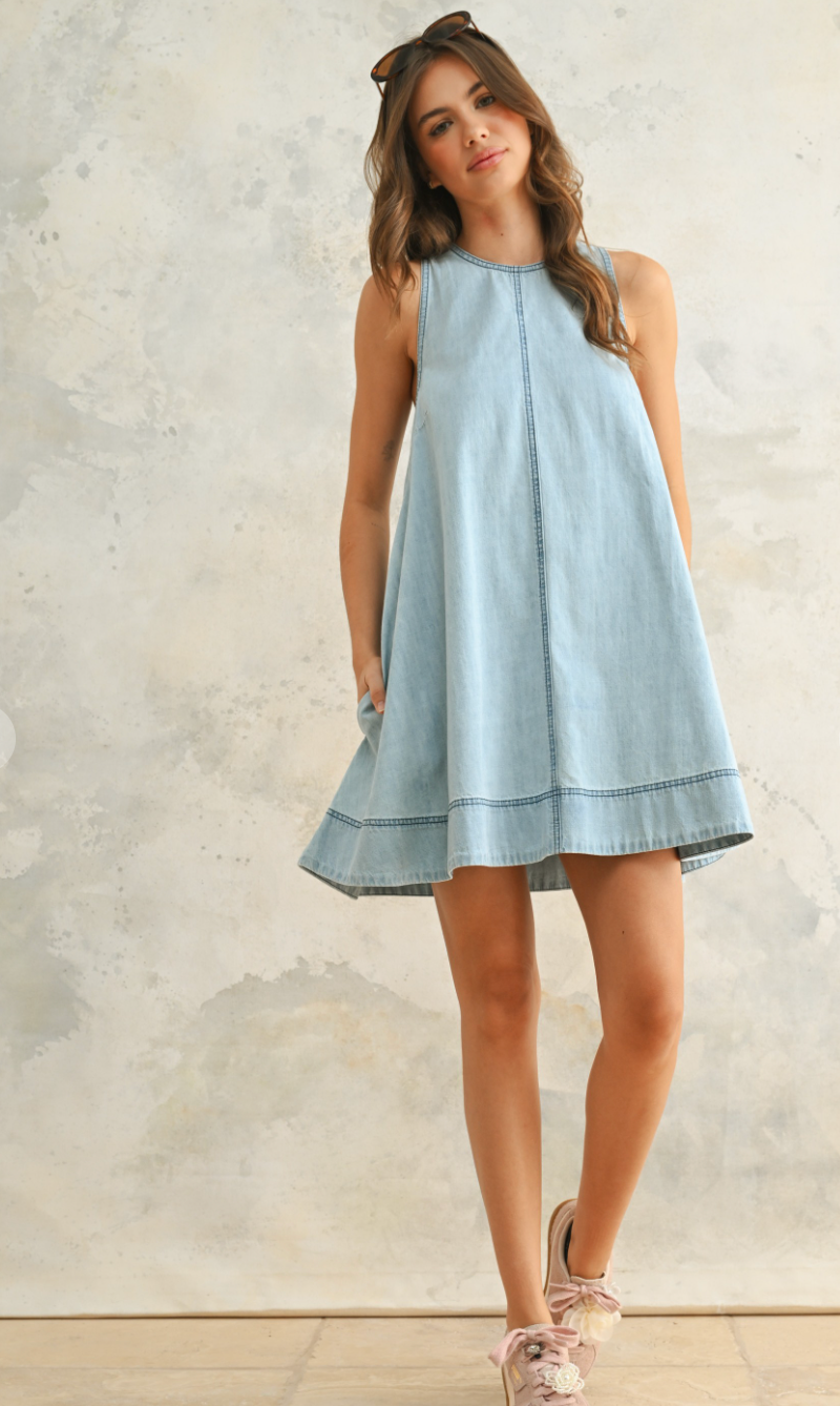 Denim A-Line Dress