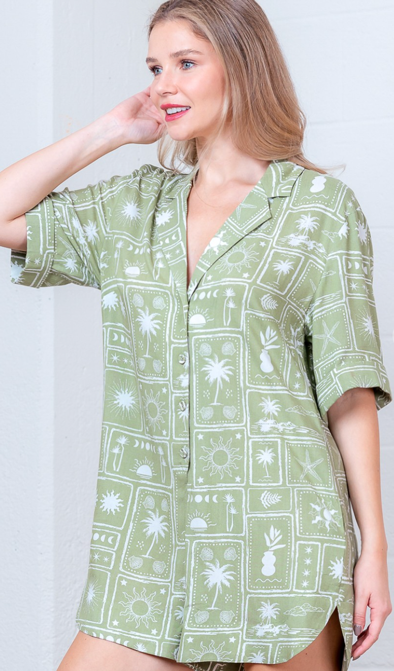 Vacay Vibes Collared Romper