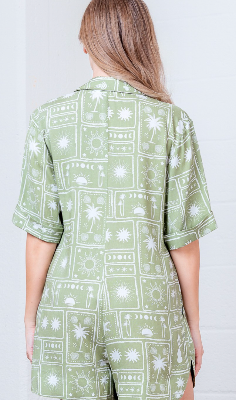 Vacay Vibes Collared Romper