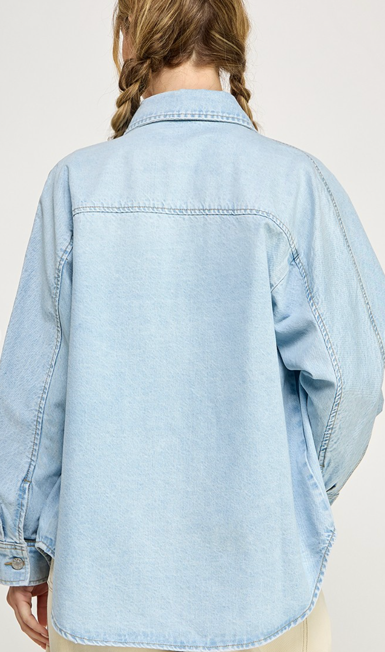 Oversized Light Denim Jacket