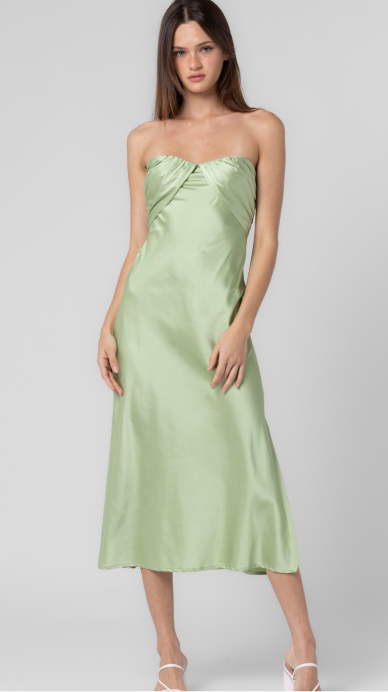 Satin Sweetheart Strapless Dress