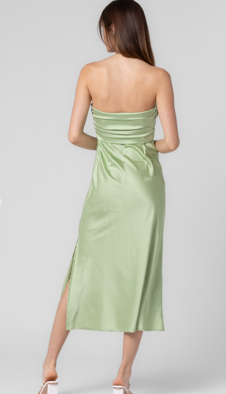 Satin Sweetheart Strapless Dress