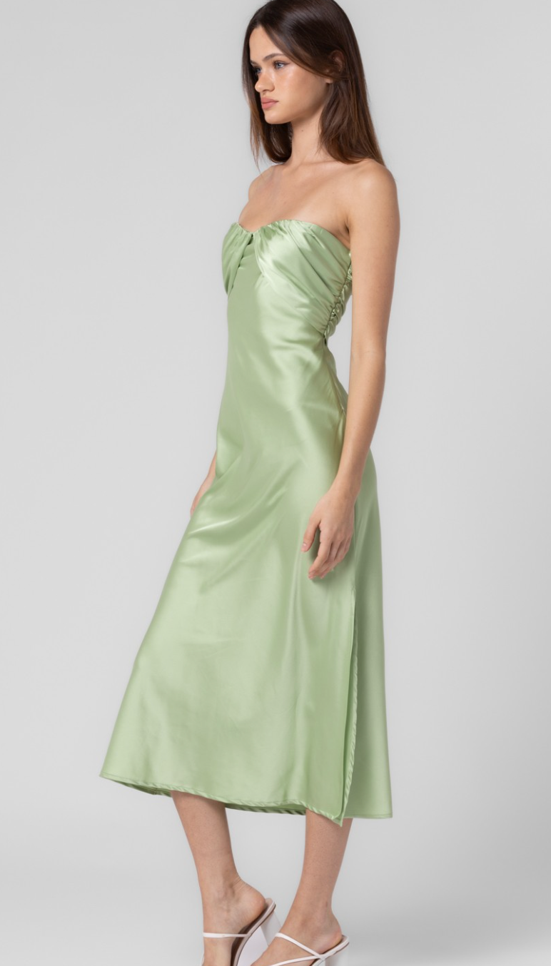 Satin Sweetheart Strapless Dress