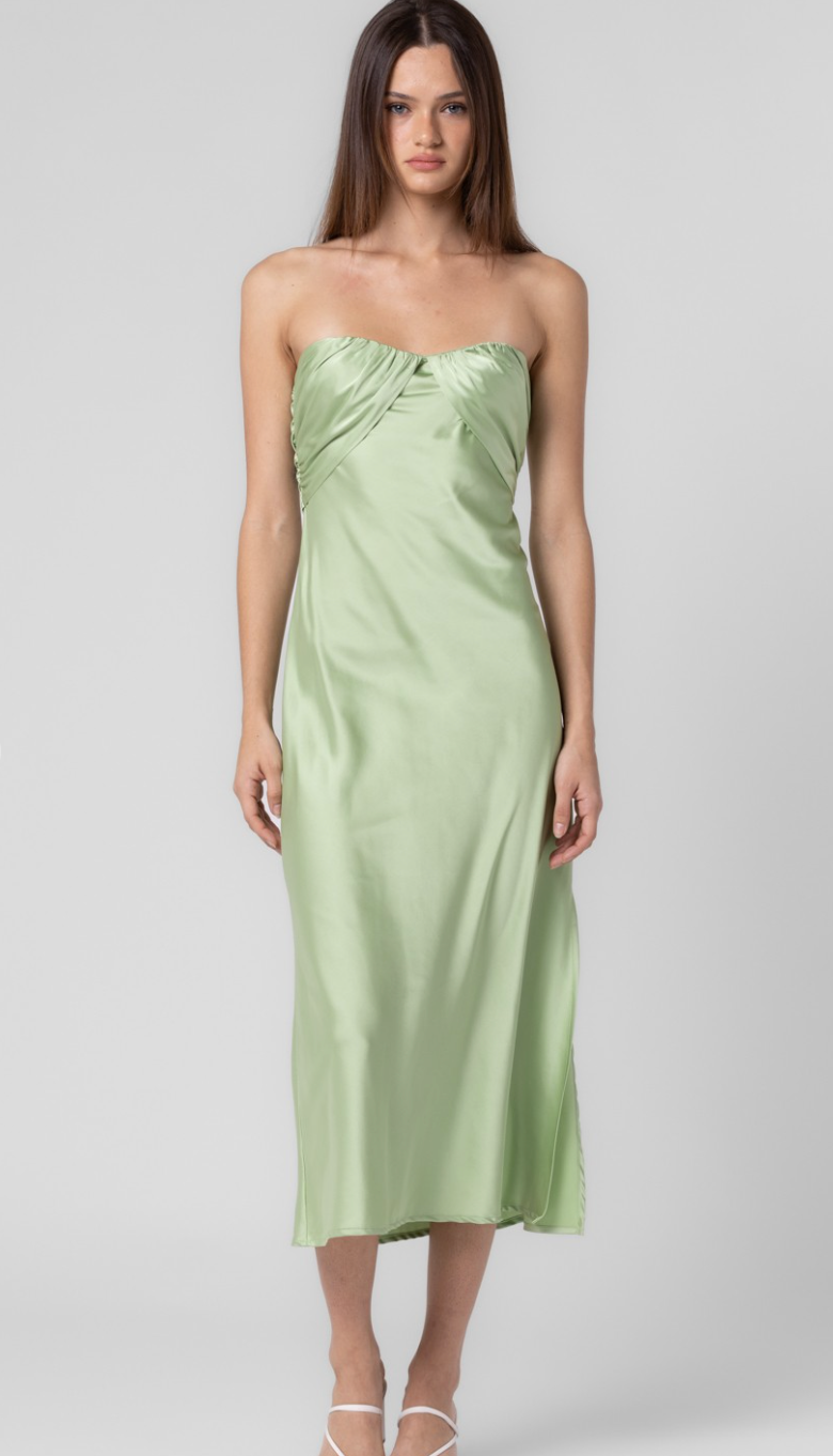 Satin Sweetheart Strapless Dress