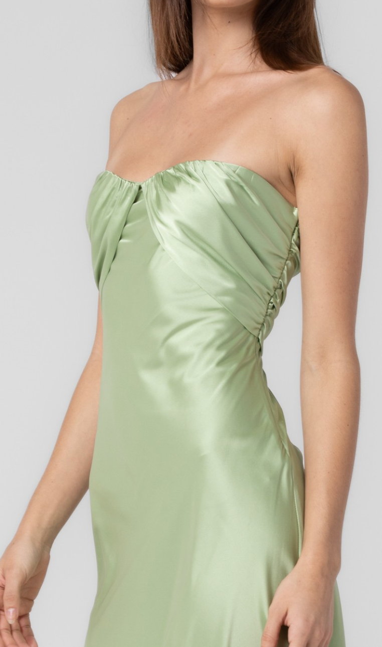 Satin Sweetheart Strapless Dress