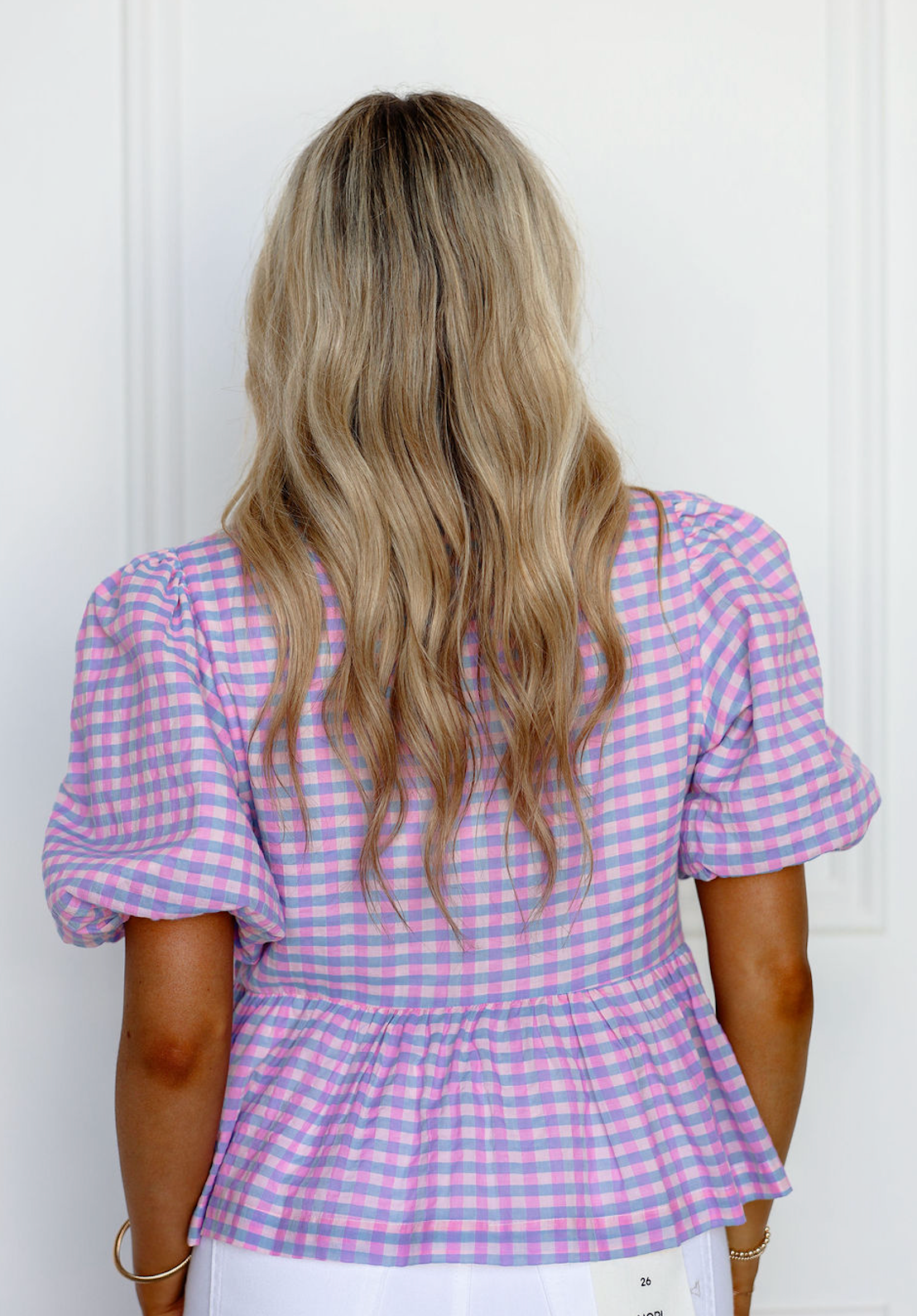 Brit Gingham Ties Blouse