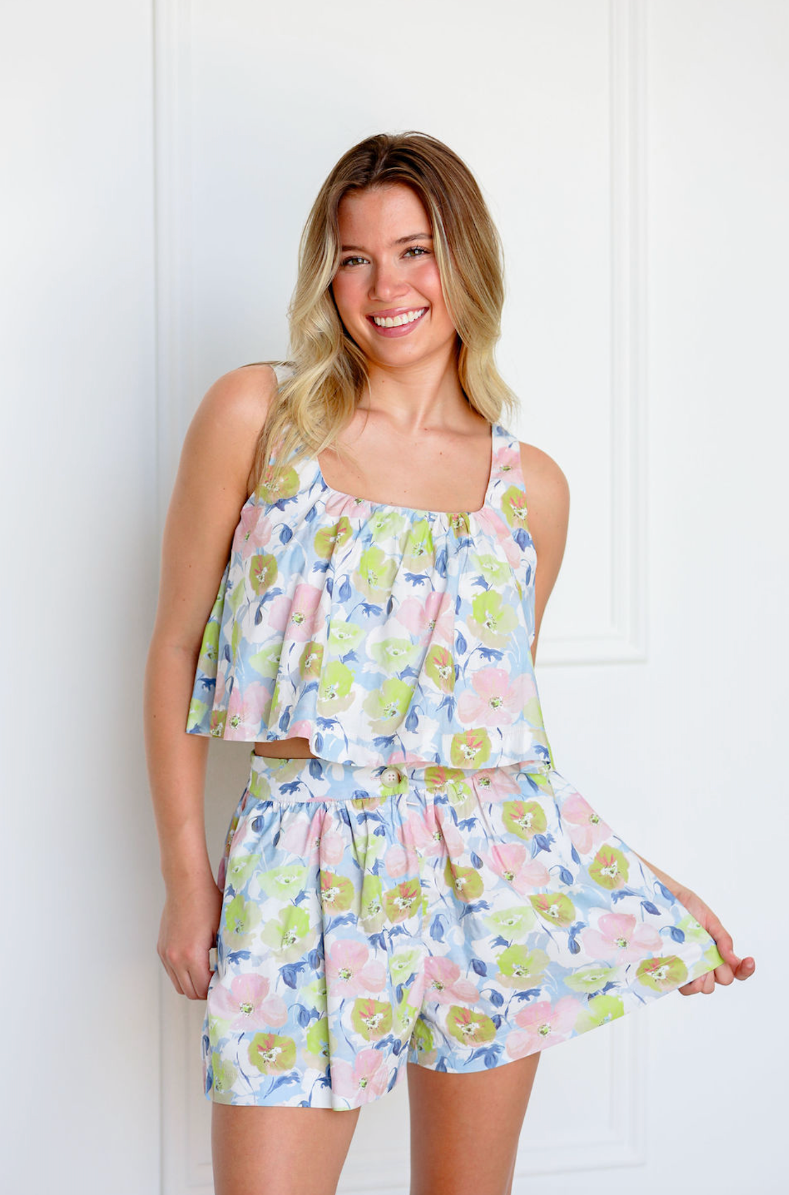 Floral Printed Tank & Shorts Set of 2
