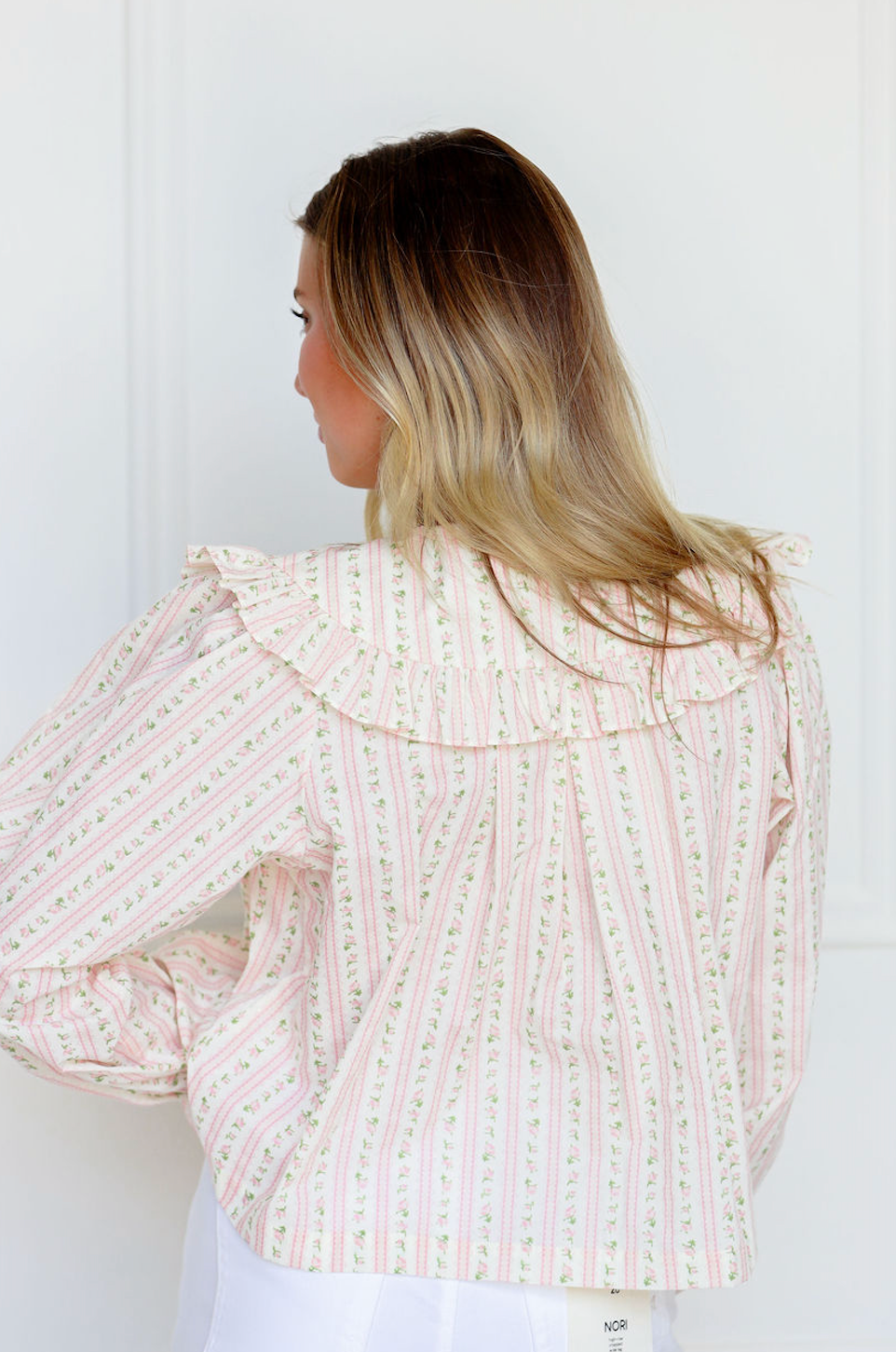 Peter Pan Floral Blouse Pink